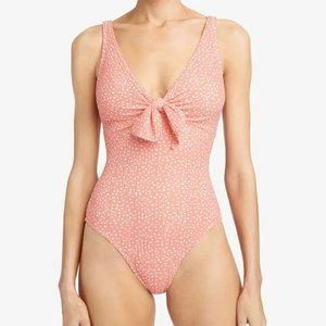 NWOT Robin Piccone Ally Blush Front Tie One Piece - 8/M